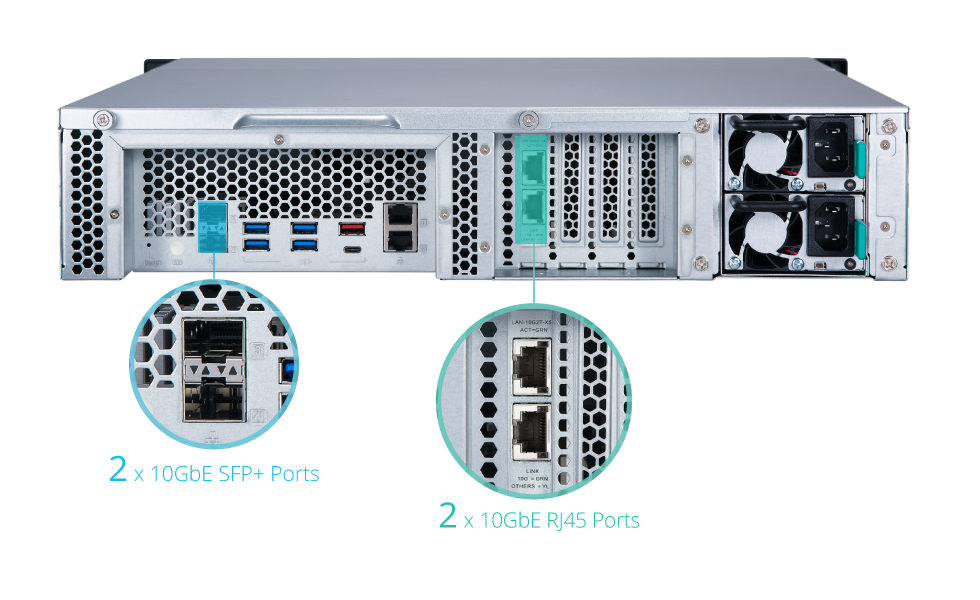 A conectividade 10GbE otimiza a transferência de dados em alta velocidade