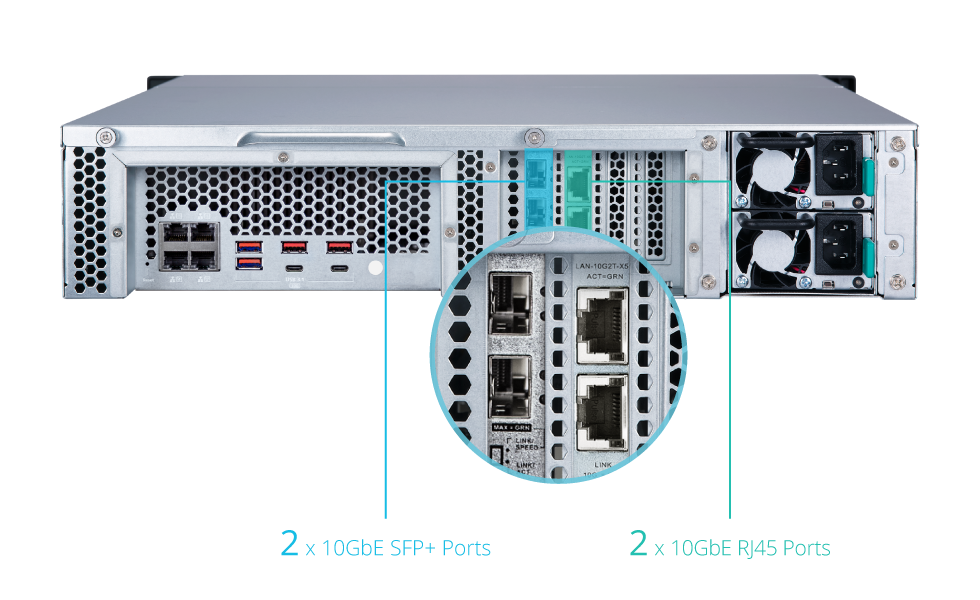 A conectividade 10GbE otimiza a transferência de dados em alta velocidade