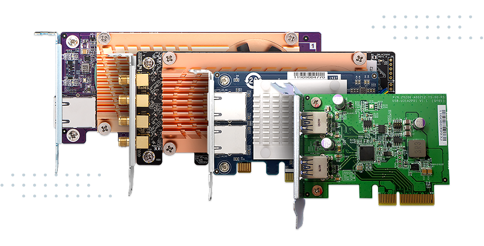 Estenda a funcionalidade do NAS com uma placa PCIe