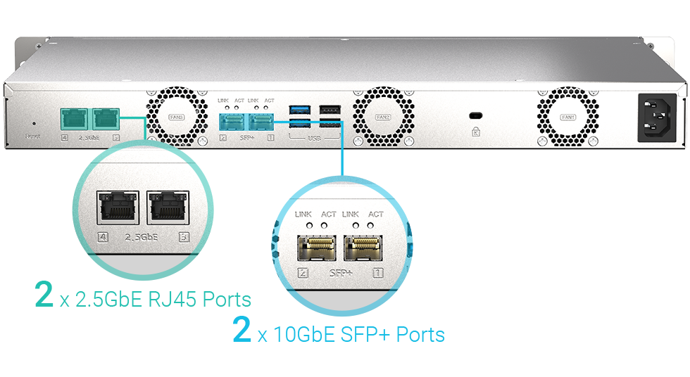 Fluxos de trabalho simplificados com 10 GbE e 2,5 GbE de alta velocidade