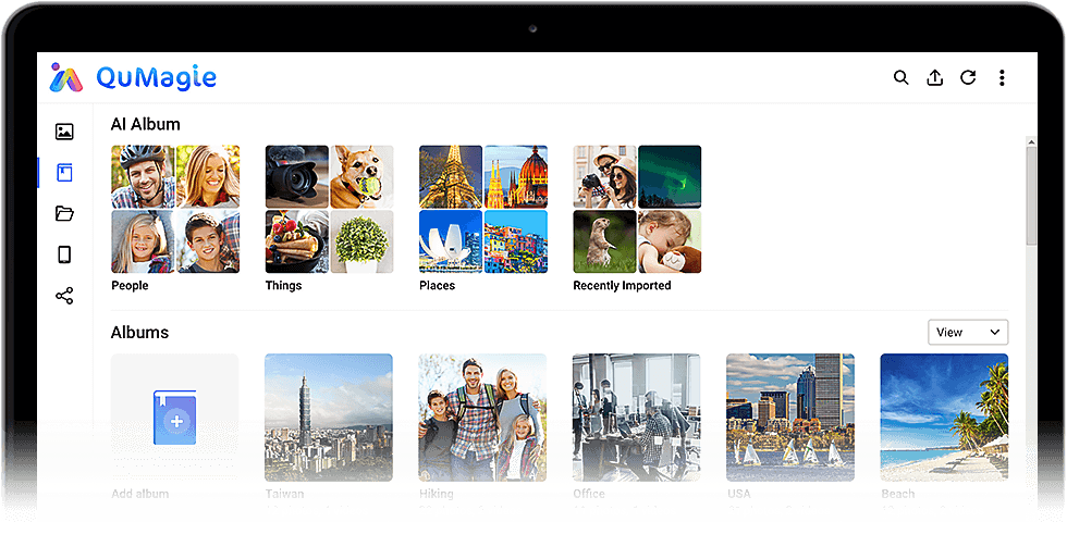 Gerenciamento fácil de fotos com a categorização de fotos automatizada por AI do QuMagie