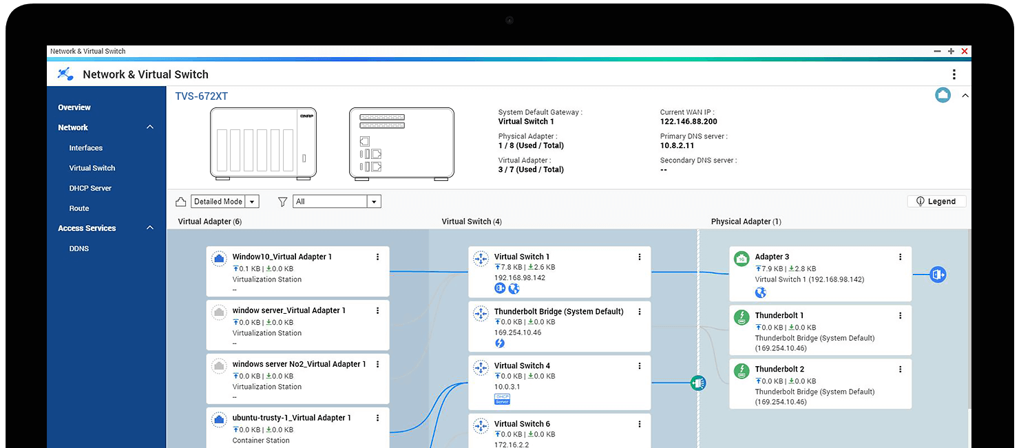 Gerencie com flexibilidade redes virtuais e físicas