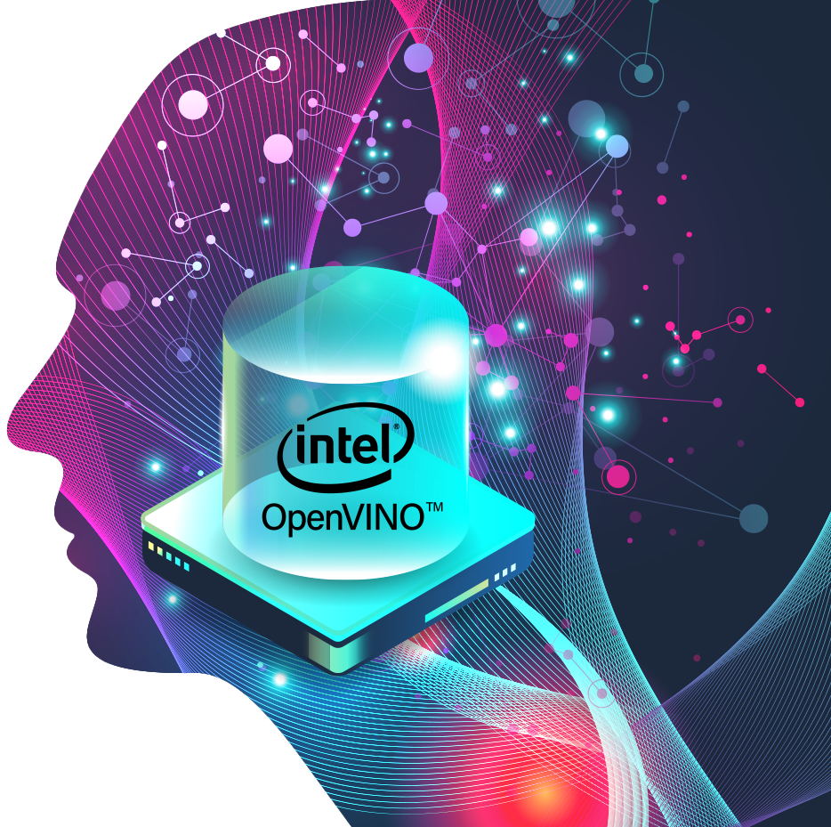 Identificação de imagem mais rápida com o mecanismo Intel® OpenVINO™ AI integrado.