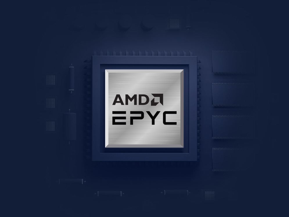 Processador AMD EPYC 7002 de 2ª geração e DDR4 ECC RDIMM