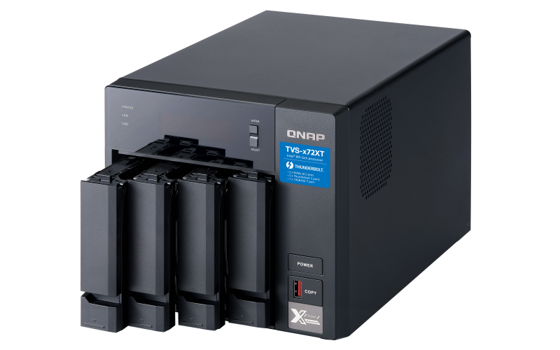 Qnap TVS-472XT Storage NAS Thunderbolt e Gb Ethernet com 4 baias