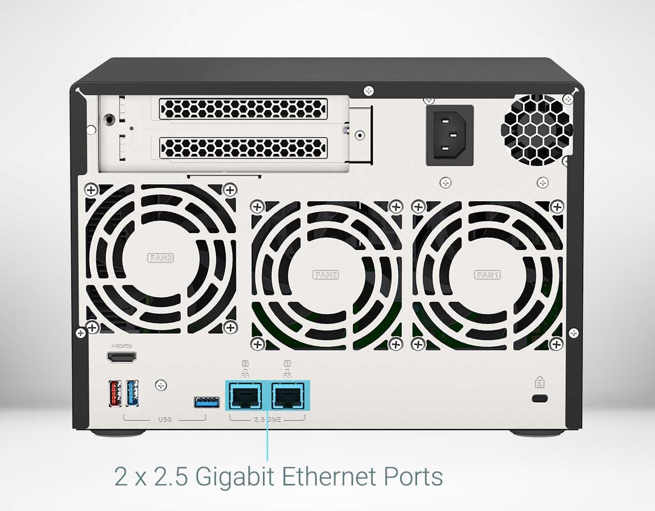 Simplifique as transferências de arquivos grandes e a edição de vídeo com 2,5 GbE