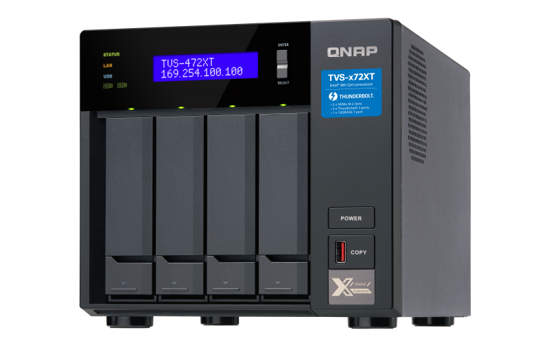 TS-453BT3 Qnap Storage NAS com 4 baias Thunderbolt3 e 1/10 Gb Ethernet