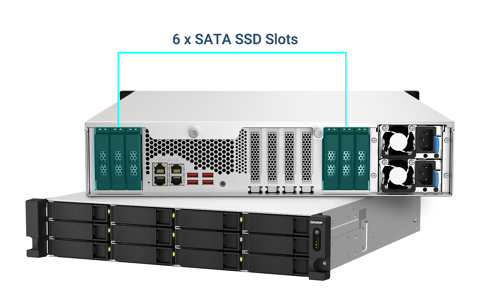 TS-h1887XU-RP Qnap Storage NAS 18 baias processador Xeon e sistema ZFS até 240 TB. 