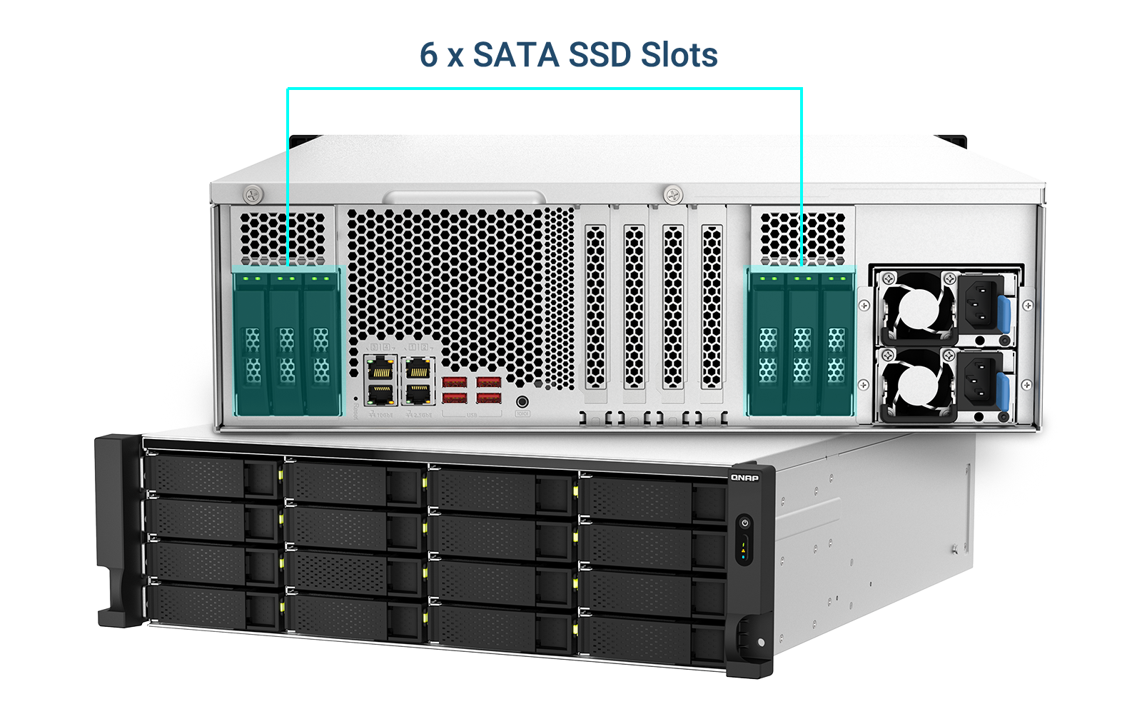 TS-h2287XU-RP Qnap Storage NAS 22 baias processador Xeon e sistema ZFS até 320 TB. 