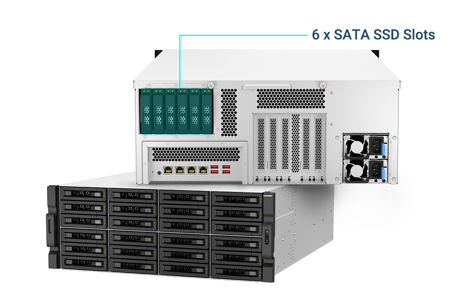 TS-h3087XU-RP Qnap Storage NAS 30 baias processador Xeon e sistema ZFS. 