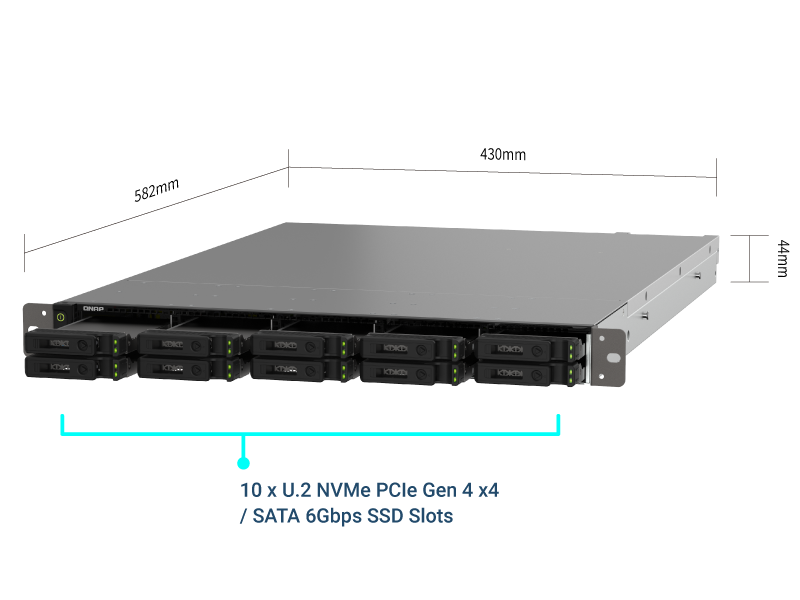 U.2 NVMe PCIe Gen 4 x4 – velocidade mais rápida, E/S ideal e menor latência